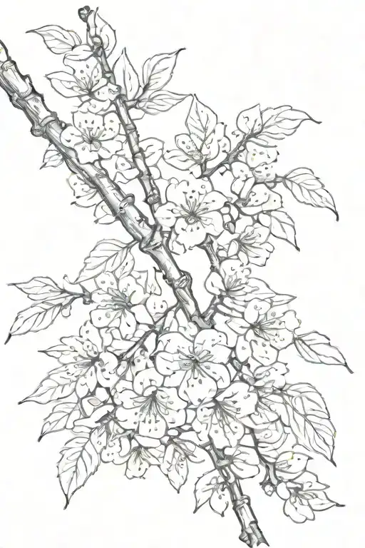 Cherry Tree Branch Wrapped