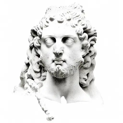 Statue From Pompeii Fine Line