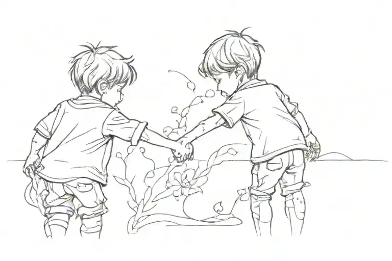 Little Boys Holding Hands