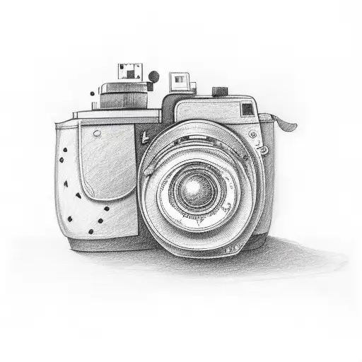Camera With Photograph To Represent Kids