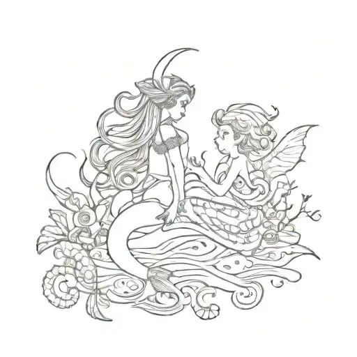 Tatto Of The Name Of My 2 Kids Ariel And Reef