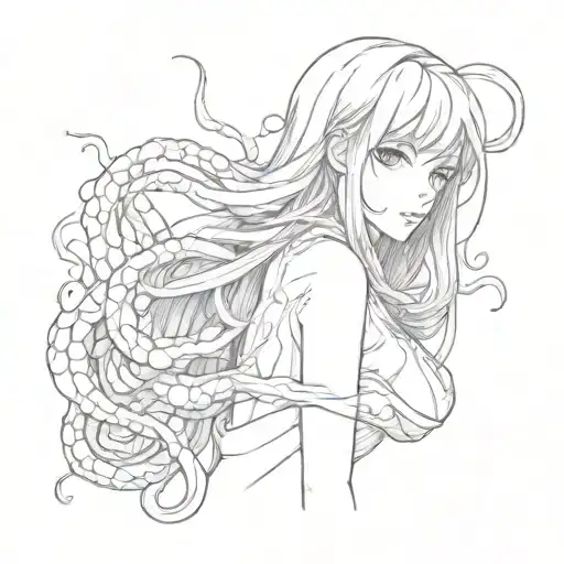 Hentai Girl With Tentacle Wrapped