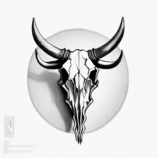 Bull Skull Real Two Horns