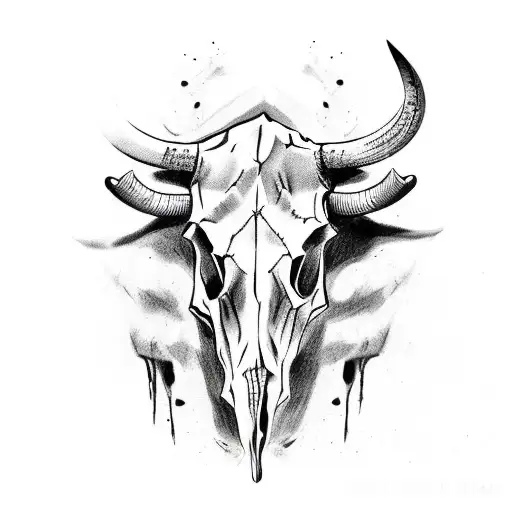 Bull Skull Real Rodeo