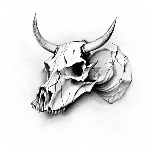 Realist Bull Skull