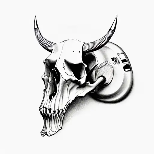 Realist Bull Skull