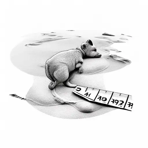 A Tape Measure Wrapped Around A Baby Footprint