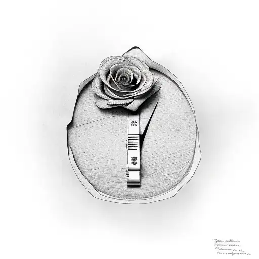 A Tape Measure A Baby Footprint With A Rose
