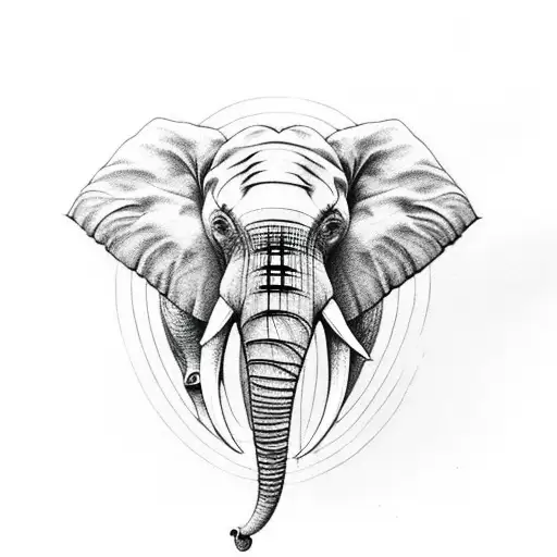 Elephant Head Spine Tatto