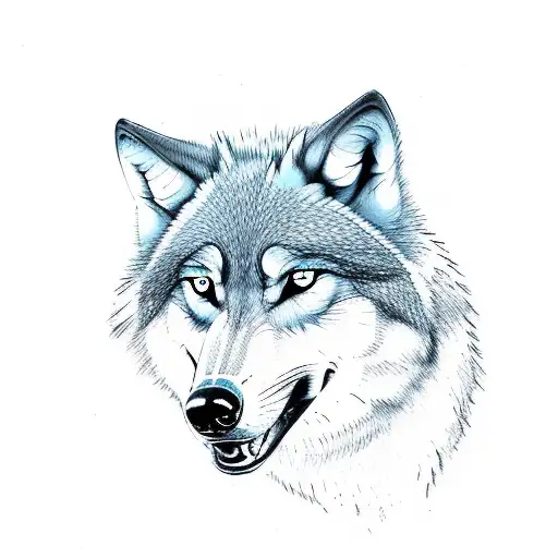 Wolf With Waterlilly