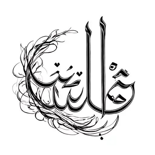 Arabic Words Flowing