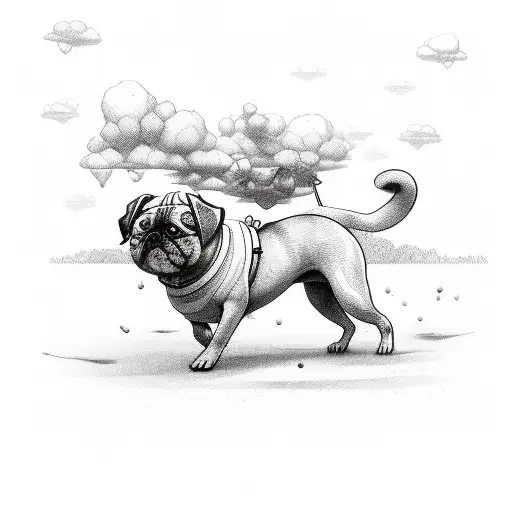 A Dog Going Away From Hand