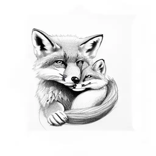 Vine Leaf Cradling A Fox