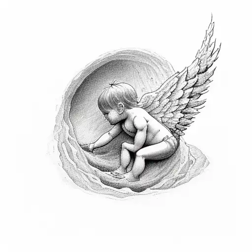 Angel Falling Into A Hole Trying To Pull Himself Out