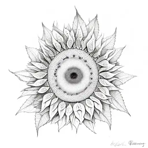 An Autumn Tree With Sunflowers As Leaves