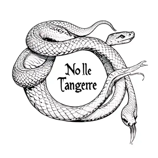 Snake Around The Inscription Noll Me Tangere