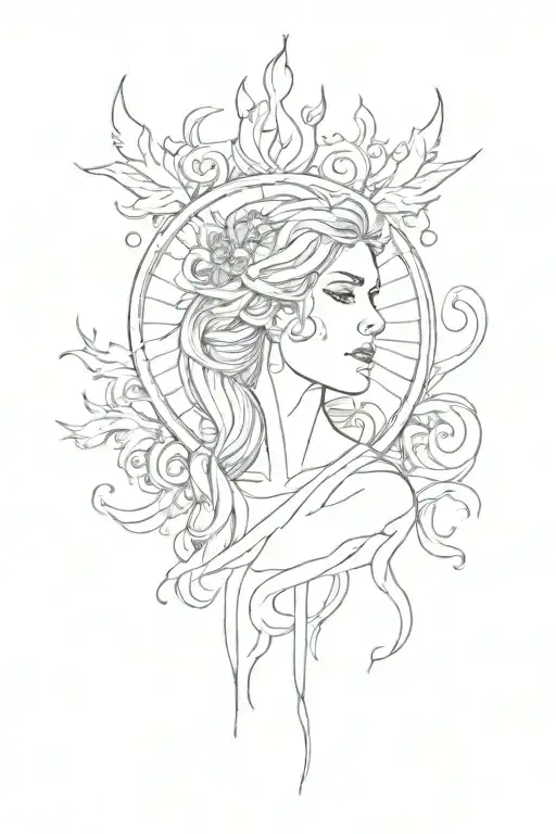 Virgo Symbol Surrounded By Lighting And Smoke