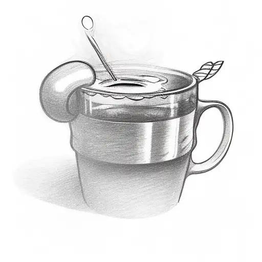 Winnie The Pooh Sitting In A Coffee Mug