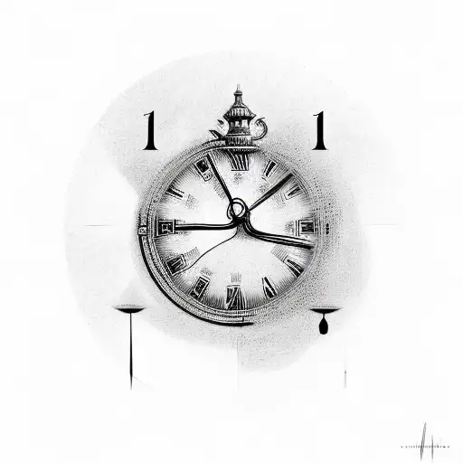 With The Words Momento Mori Inside And A Clock