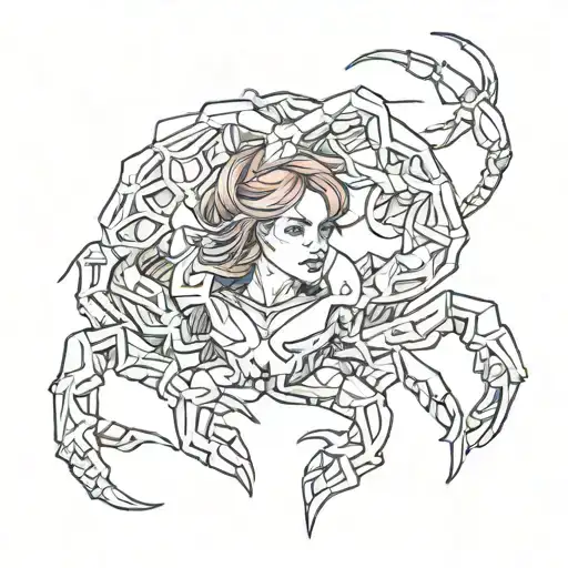 Sexy Red Head Girl As A Scorpion