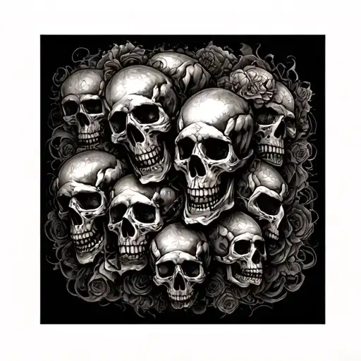 Lots Of Skulls Arm Sleeve