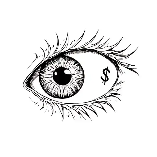 Eyeball With Money Symbol Inside