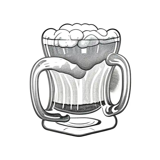 Beer Glass Line Drawing