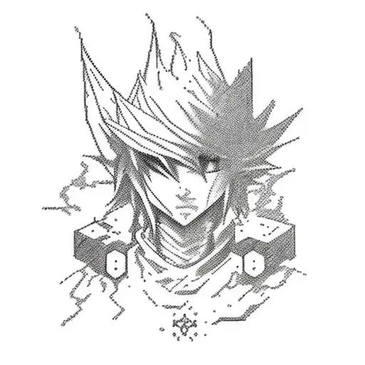 A Programmer's Tribute Tattoo Combining Elements Of Final Fantasy And Classic Music