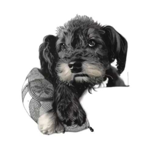 A Dog Laying On A Pillow