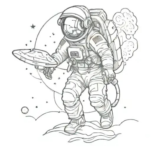 Astronaut Exploring A Galaxy