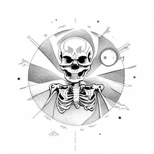 Skeleton Take A Stuff Behinde Sun