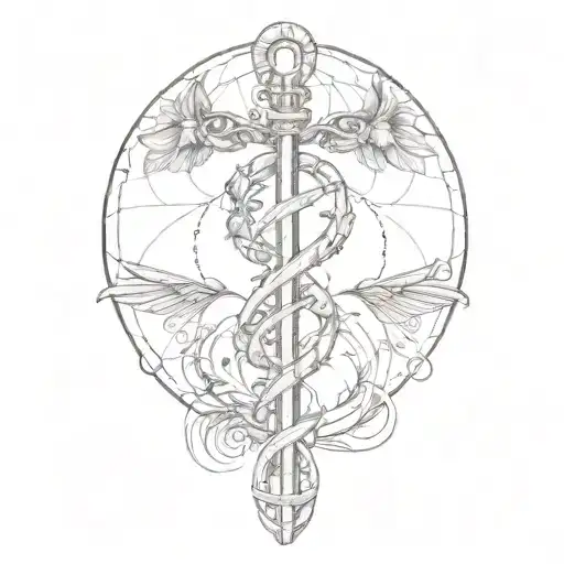 Caduceus Dna Intertwined Within