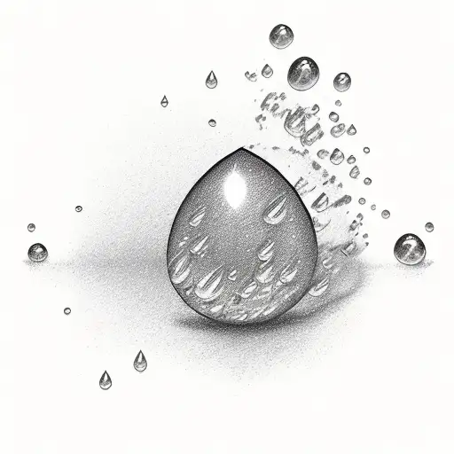 Droplet With Little Sparkles And Heart