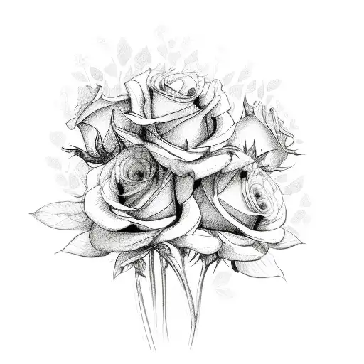 An Entrepreneur Holding A Bouquet Of Roses With A Cityscape Background