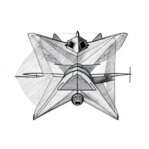 Origami Airplane With The Shadow Of A Real Airplane