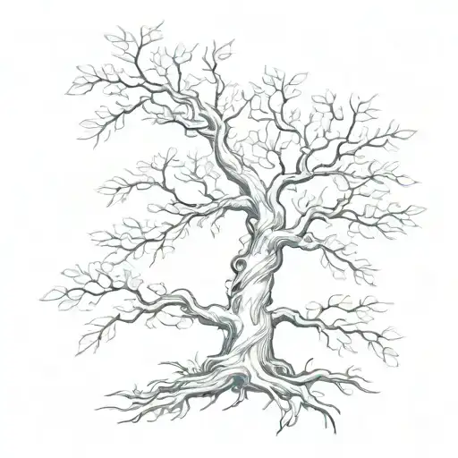 Female Growing Tree Intertwined