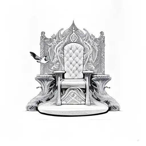 Throne With Black Bird