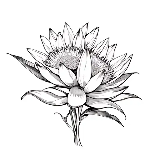 Lotus Bird Of Paradise Daisy Bouquet