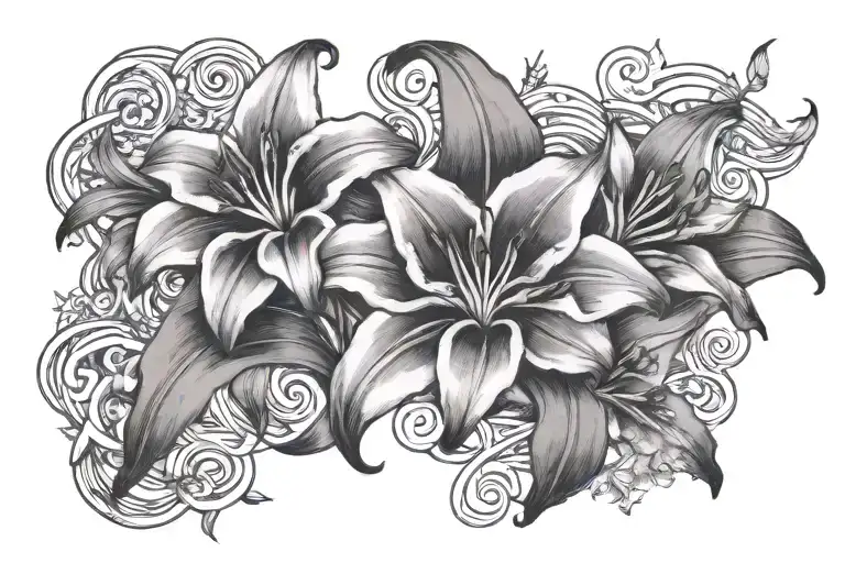 Healing Flowers And Band Of Lillies Wrapping