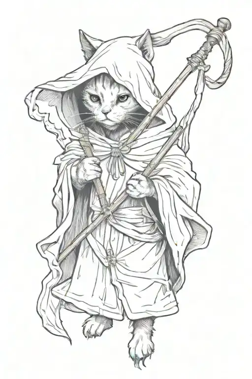 Cat Dressed As Grim Reaper