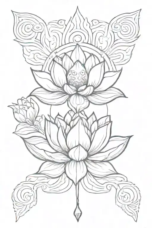 Thin Sexual Assault Symbol And Lotus Flower