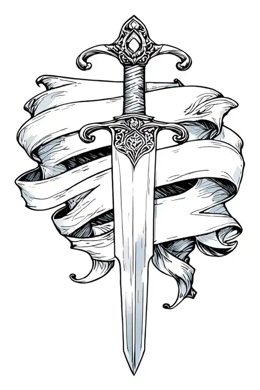 Sword With Banner
