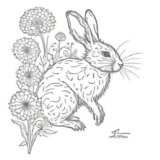 Rabbit Made Of Dandelion
