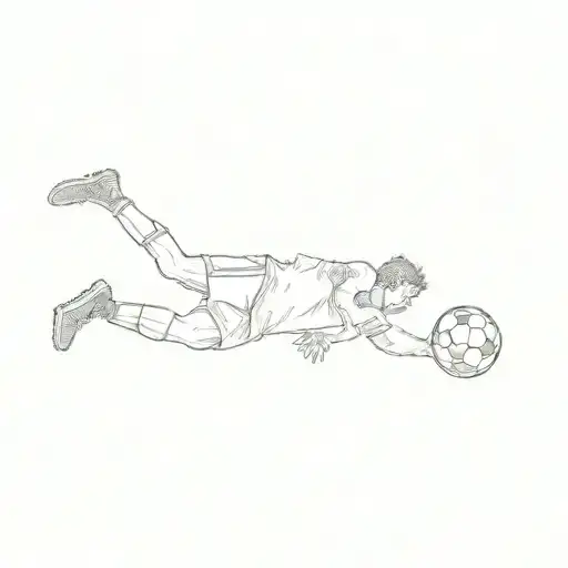 A Man Kicking A Soccer Ball