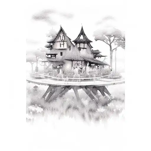 A Dreamy Watercolor Landscape With Your Daughter's Name Subtly Integrated Into The Scenery