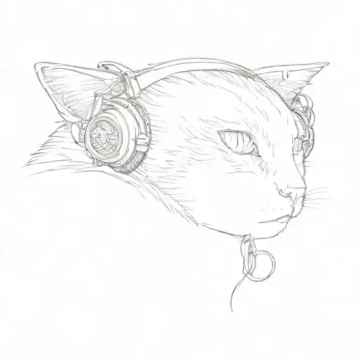 A Cat Wearing Headphones