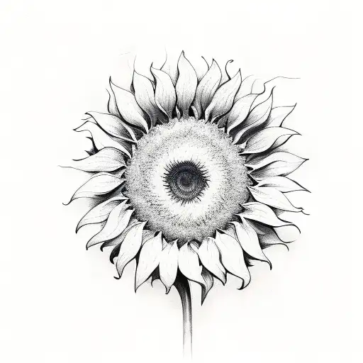 Sunflower With Waves