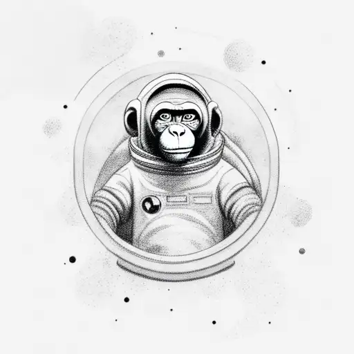 Monkey With A Astronaut Suit