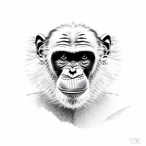 Realistic Chimpanzee With A Astronaut Suit