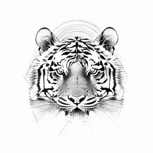 A Tiger Emerging From A Movie Reel